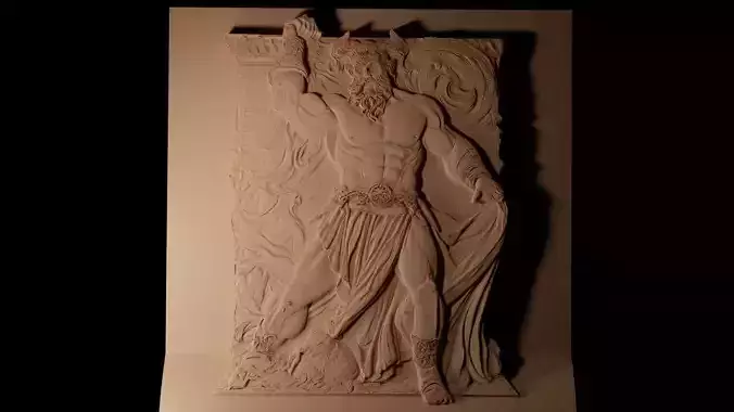 Hades Hercules CNC 3d Print High Relief Sand Casting