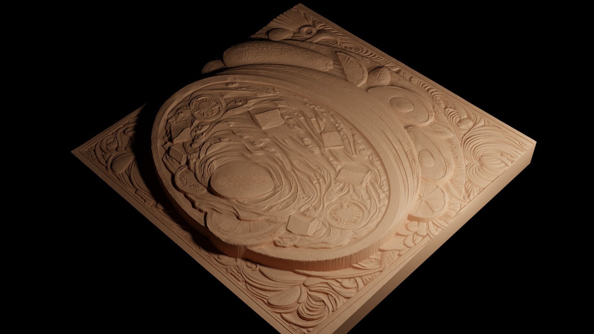 Guacamole CNC 3d Print High Relief Sand Casting 3D print model_4