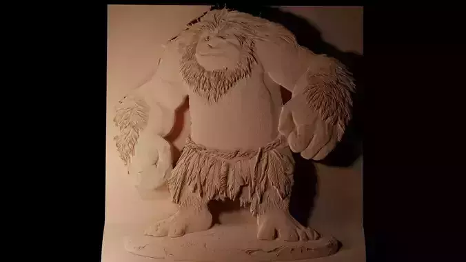 Grug Crood The Croods CNC 3d Print High Relief Sand Casting