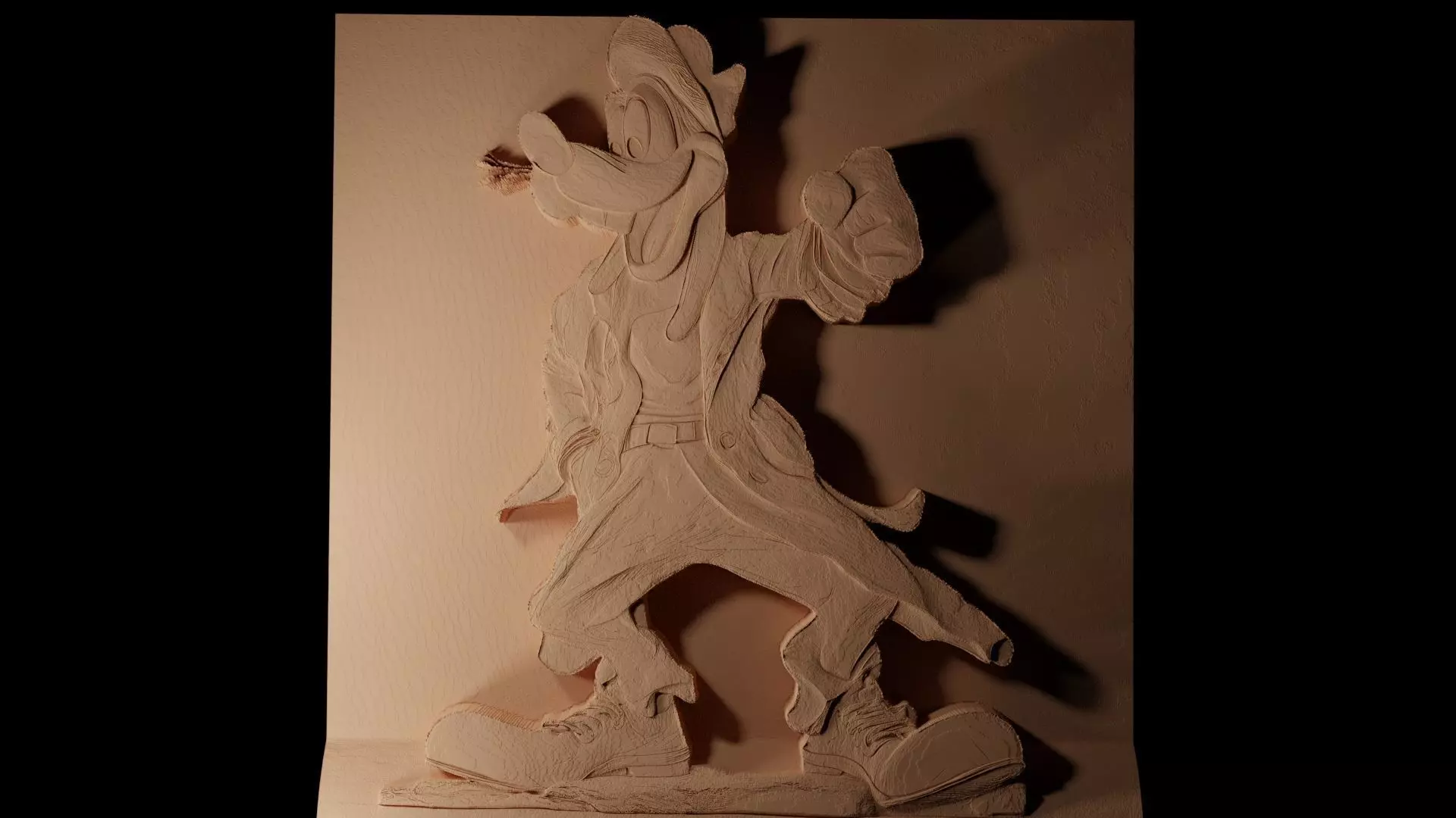 Goofy CNC 3d Print High Relief Sand Casting 3D print model_0