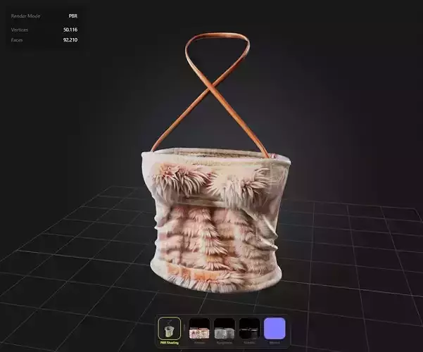 Female Fur Top PBR 4k