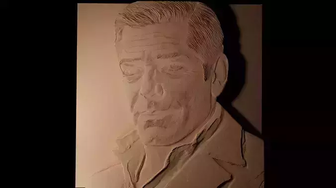 George Clooney CNC 3d Print High Relief Sand Casting