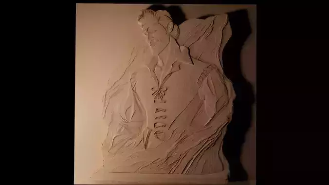 Gaston Beauty andthe Beast CNC 3d Print High Relief Sand Casting 3D print model