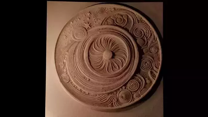 Galaxy CNC 3d Print High Relief Sand Casting 3D print model