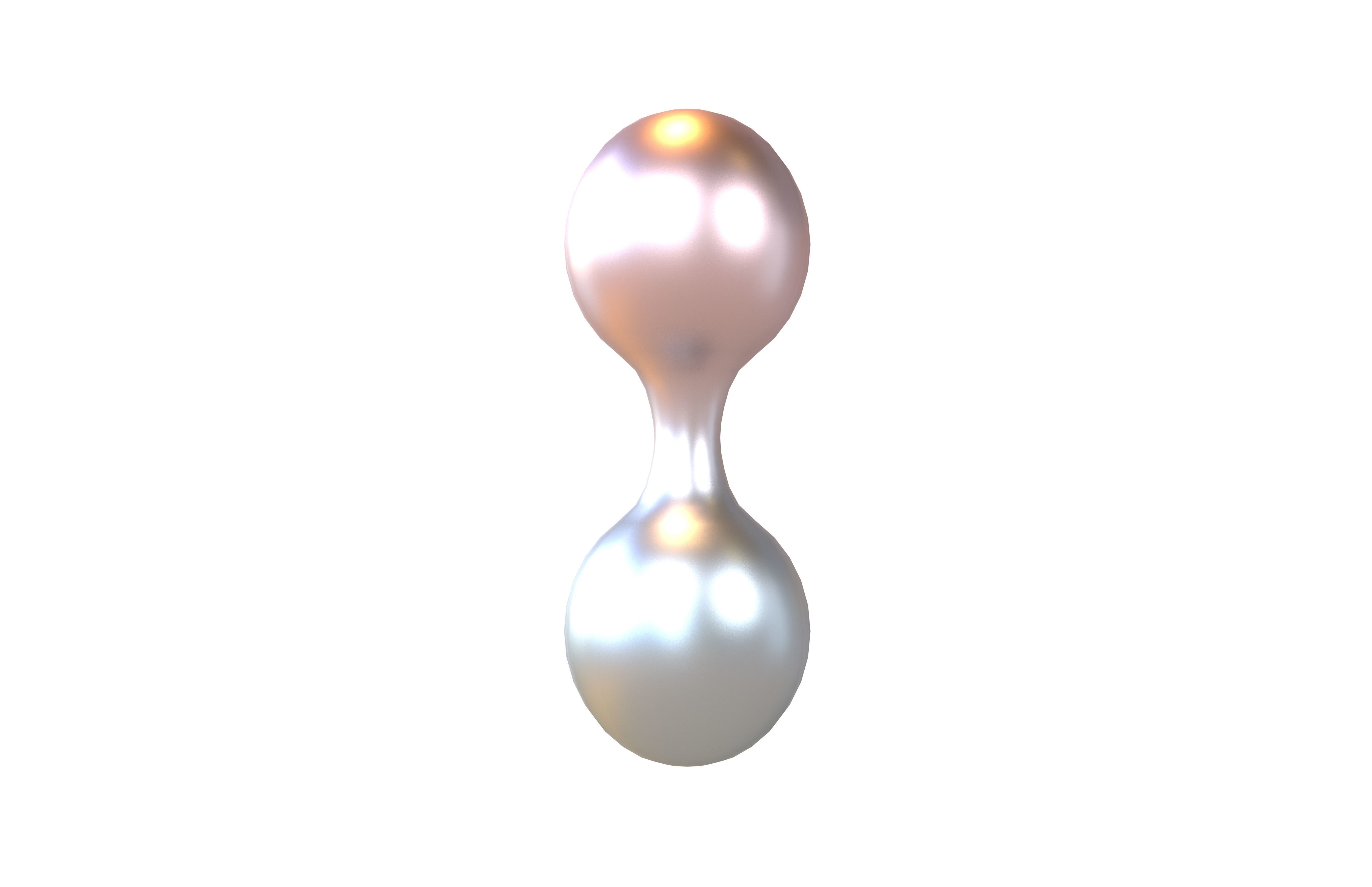 Twin Jointed Spheres Geometric Shape v1 004 Low-poly 3D model_2