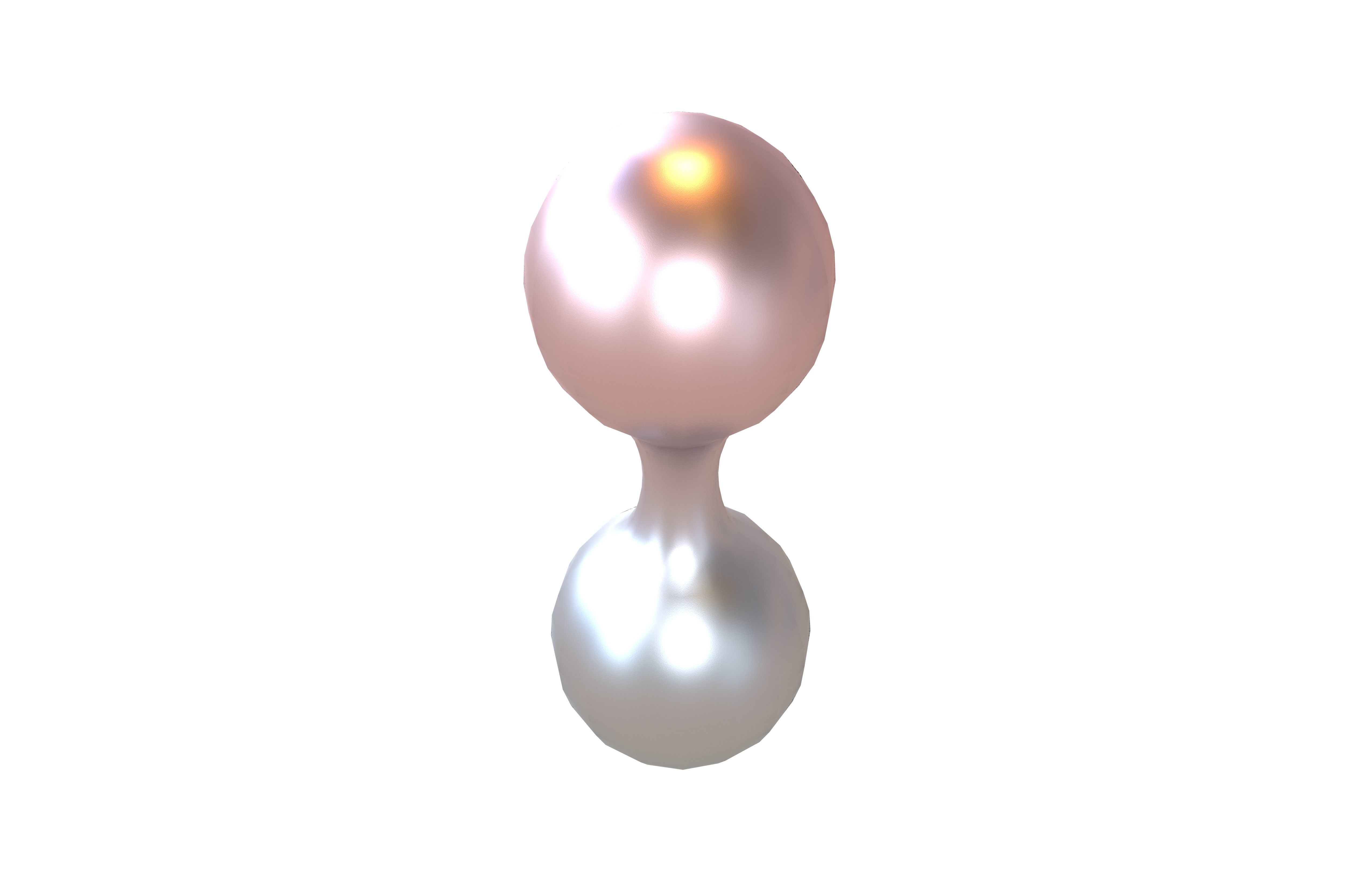 Twin Jointed Spheres Geometric Shape v1 004 Low-poly 3D model_1