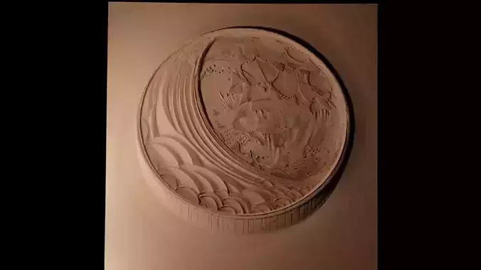 Full Moon CNC 3d Print High Relief Sand Casting