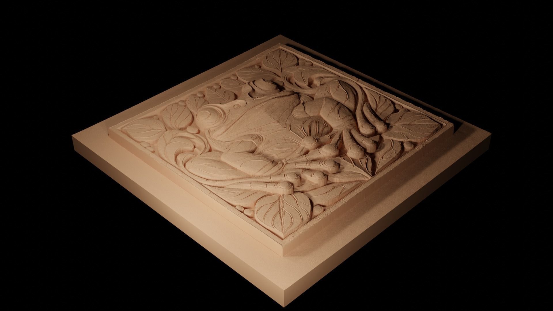 Frog CNC 3d Print High Relief Sand Casting 3D print model_2