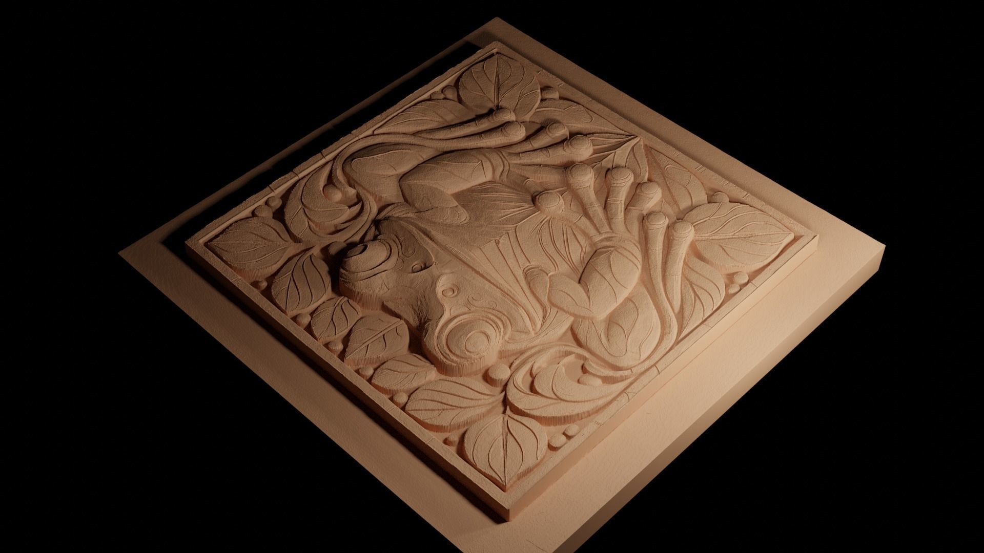 Frog CNC 3d Print High Relief Sand Casting 3D print model_4