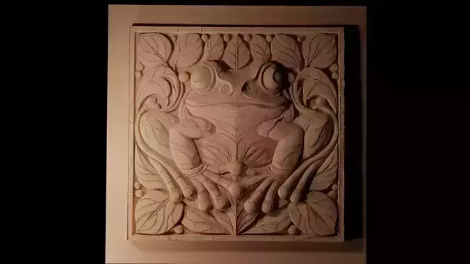 Frog CNC 3d Print High Relief Sand Casting 3D print model
