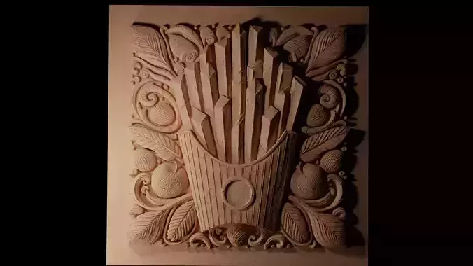 French Fries CNC 3d Print High Relief Sand Casting