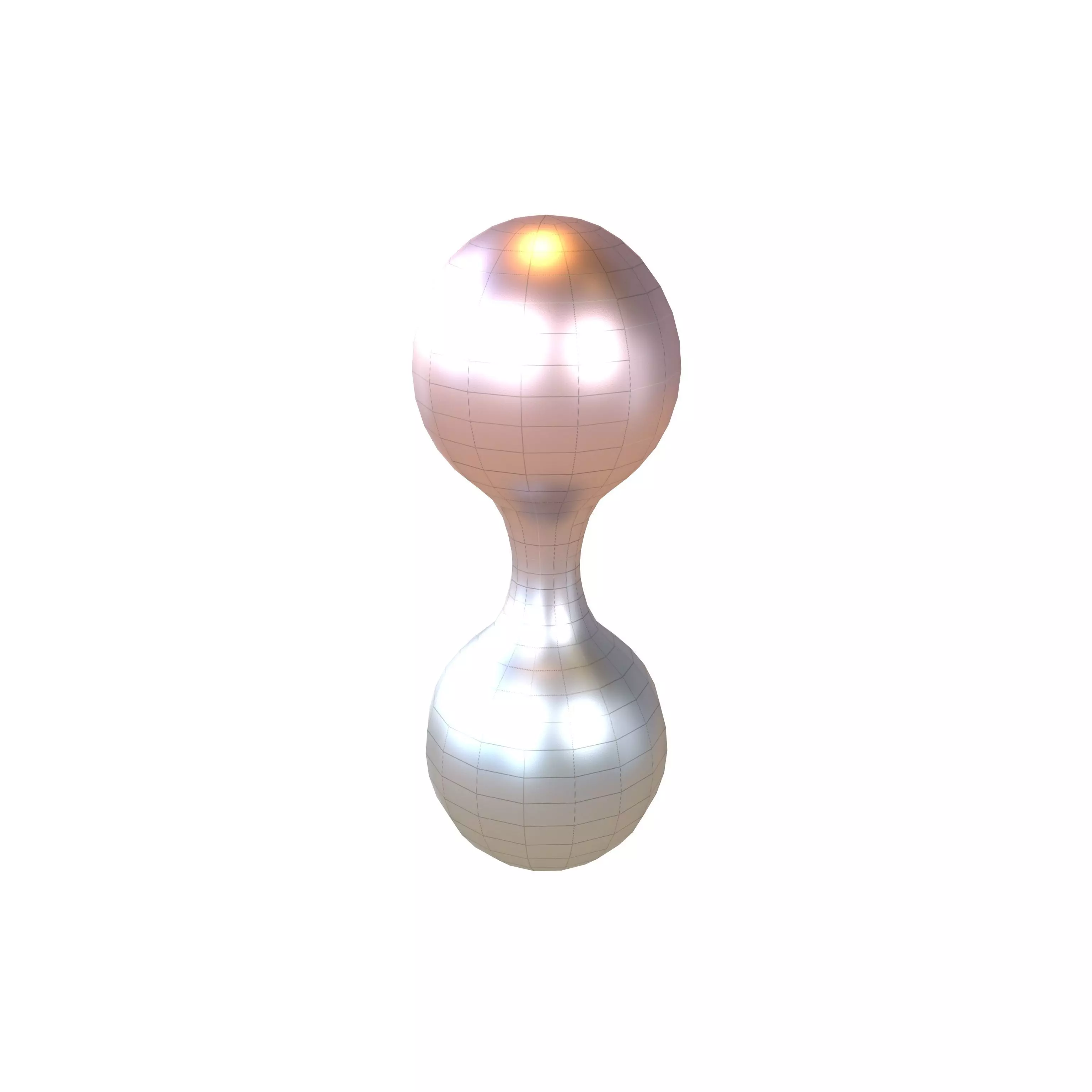 Twin Jointed Spheres Geometric Shape v1 005 Low-poly 3D model_0