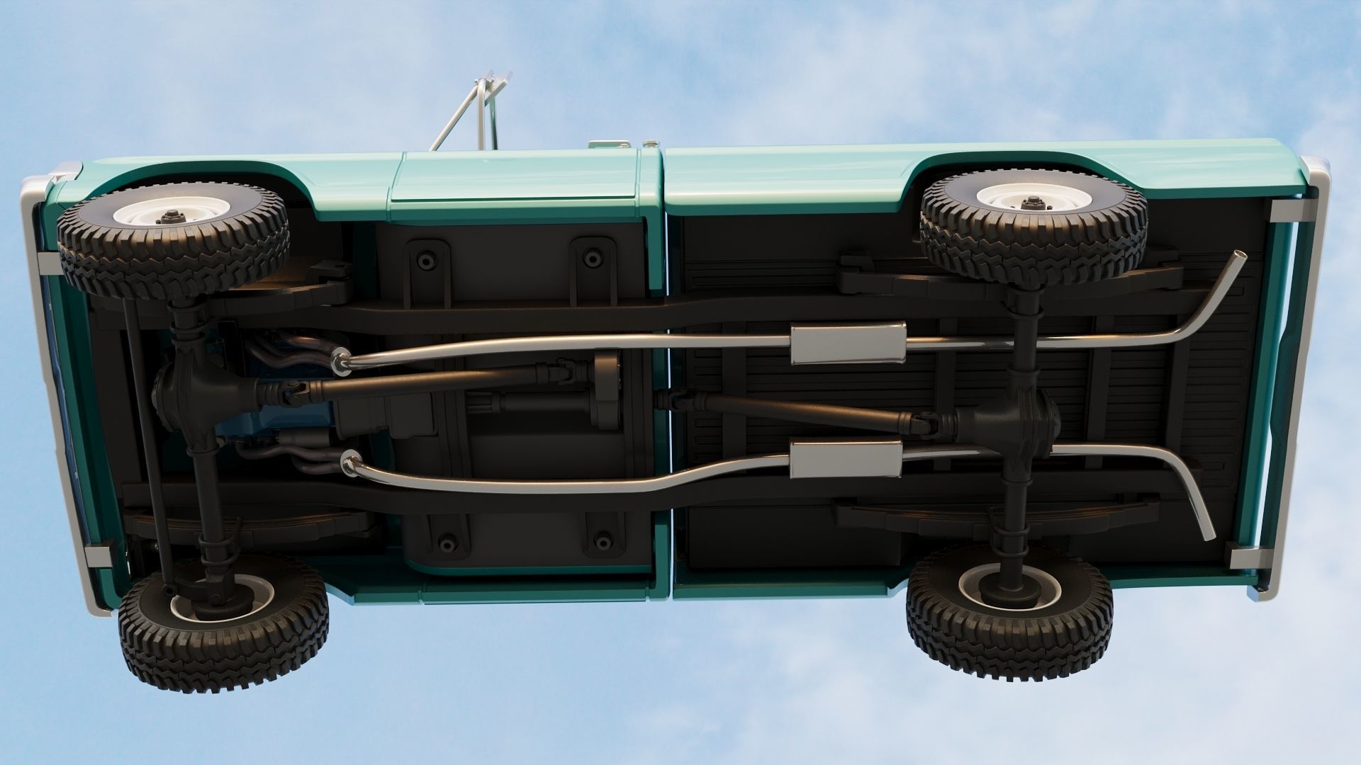 Pickup Truck F250 1969 3D print model_16