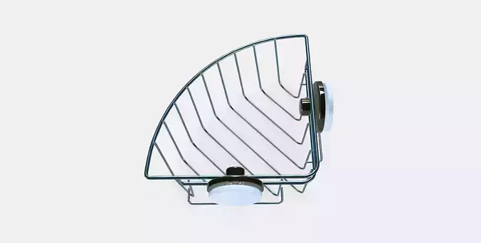 KROKFJORDEN Corner shelf unit with suction cup