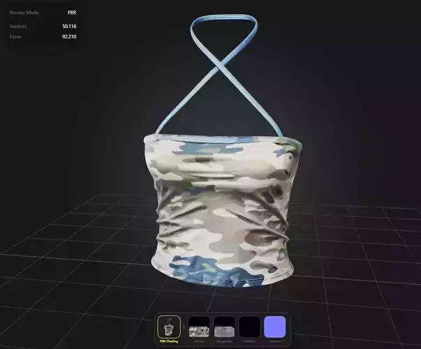 Military Blue Top PBR 4k