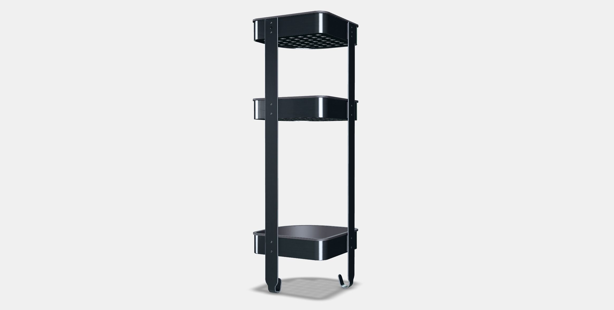 BROGRUND Corner wall shelf unit Low-poly 3D model_7