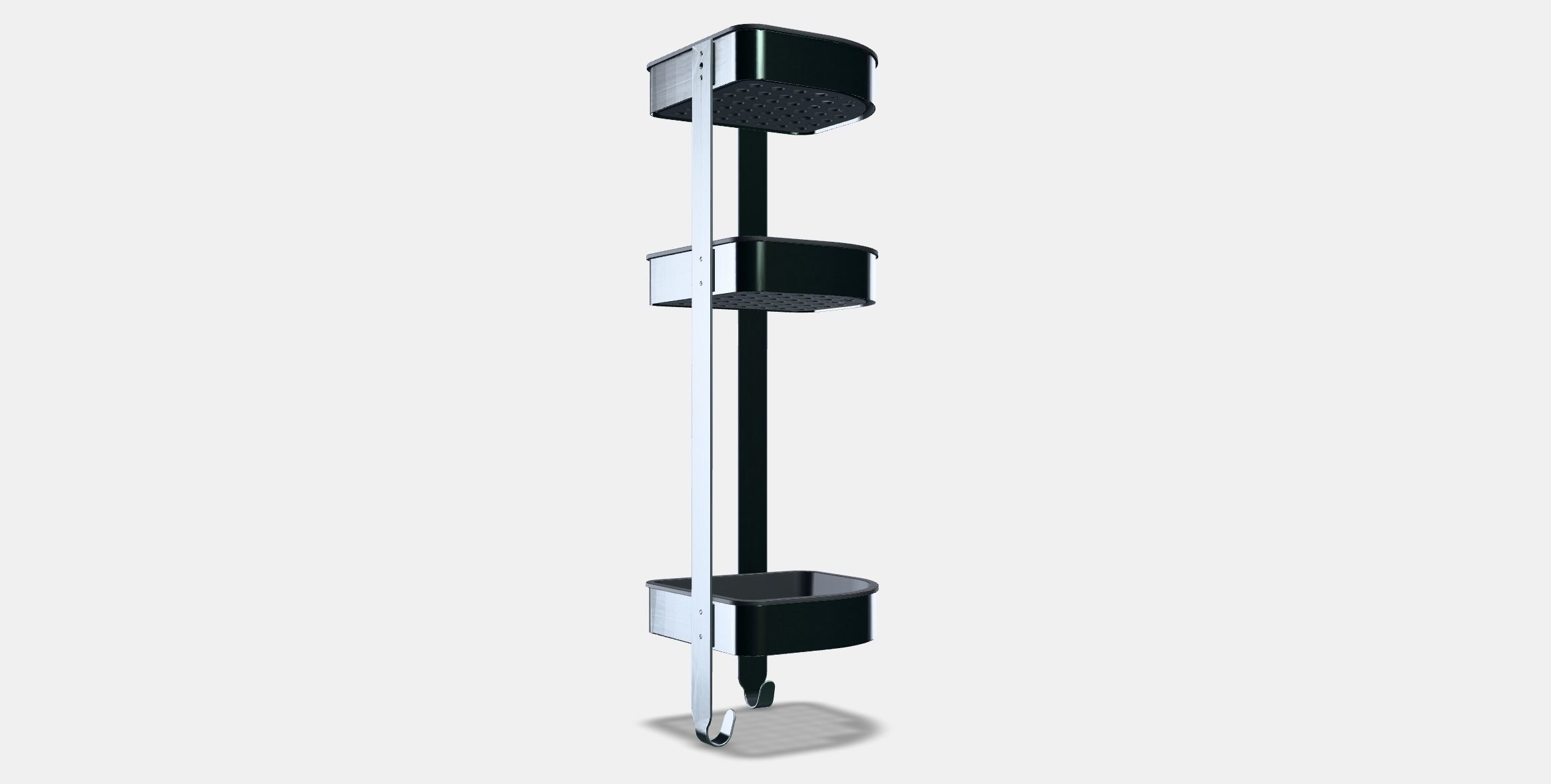 BROGRUND Corner wall shelf unit Low-poly 3D model_2