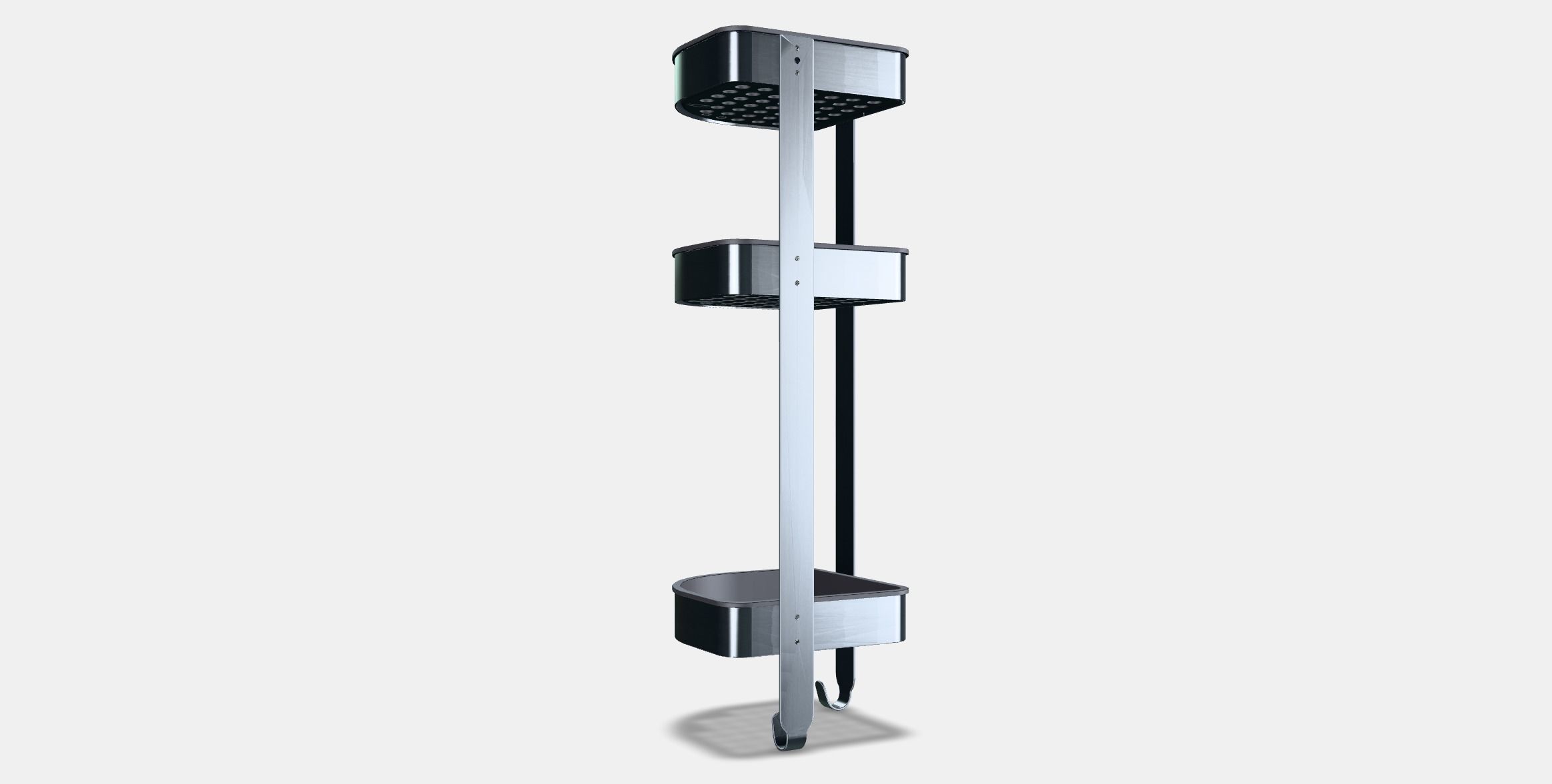 BROGRUND Corner wall shelf unit Low-poly 3D model_16