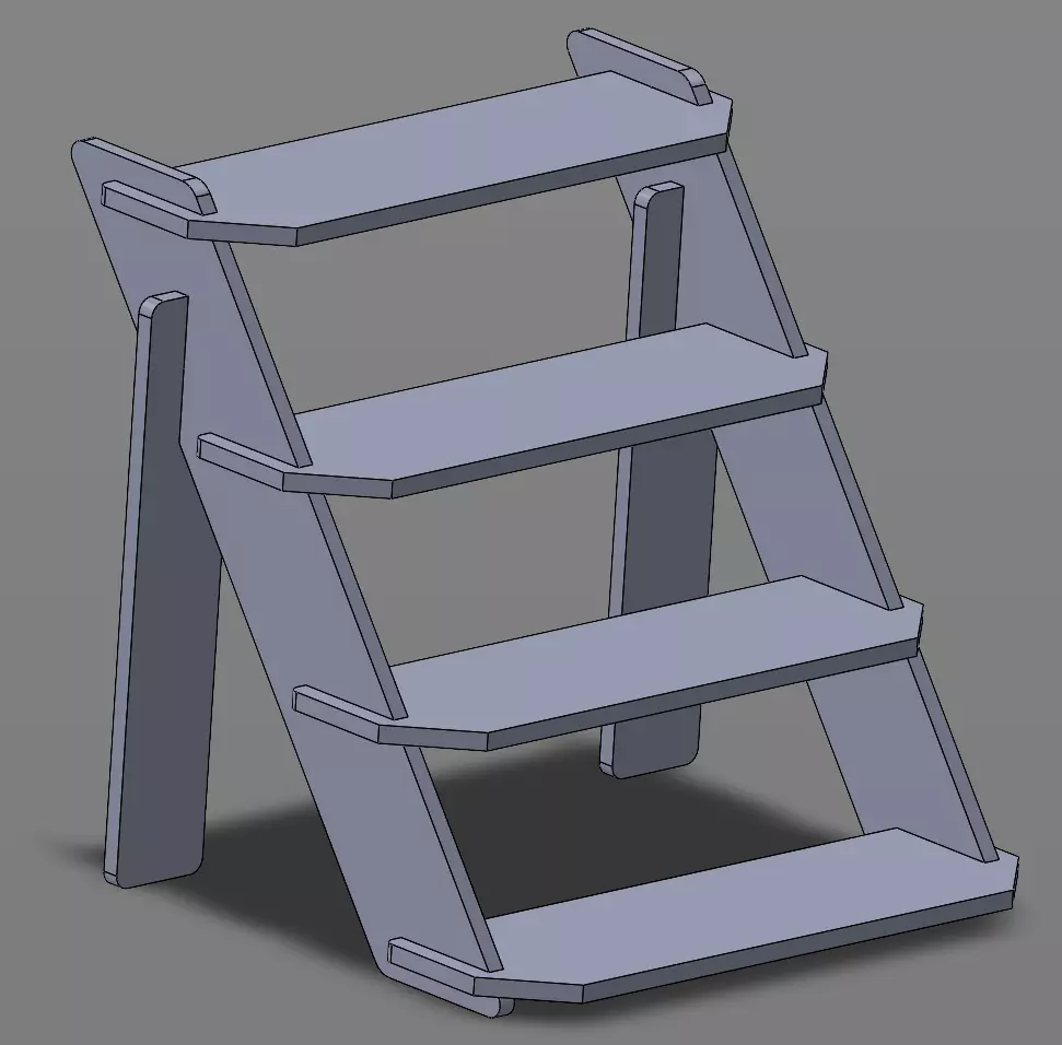 Multipurpose Skincare and Makeup Organizer Stand with 4 levels 3D print model_0