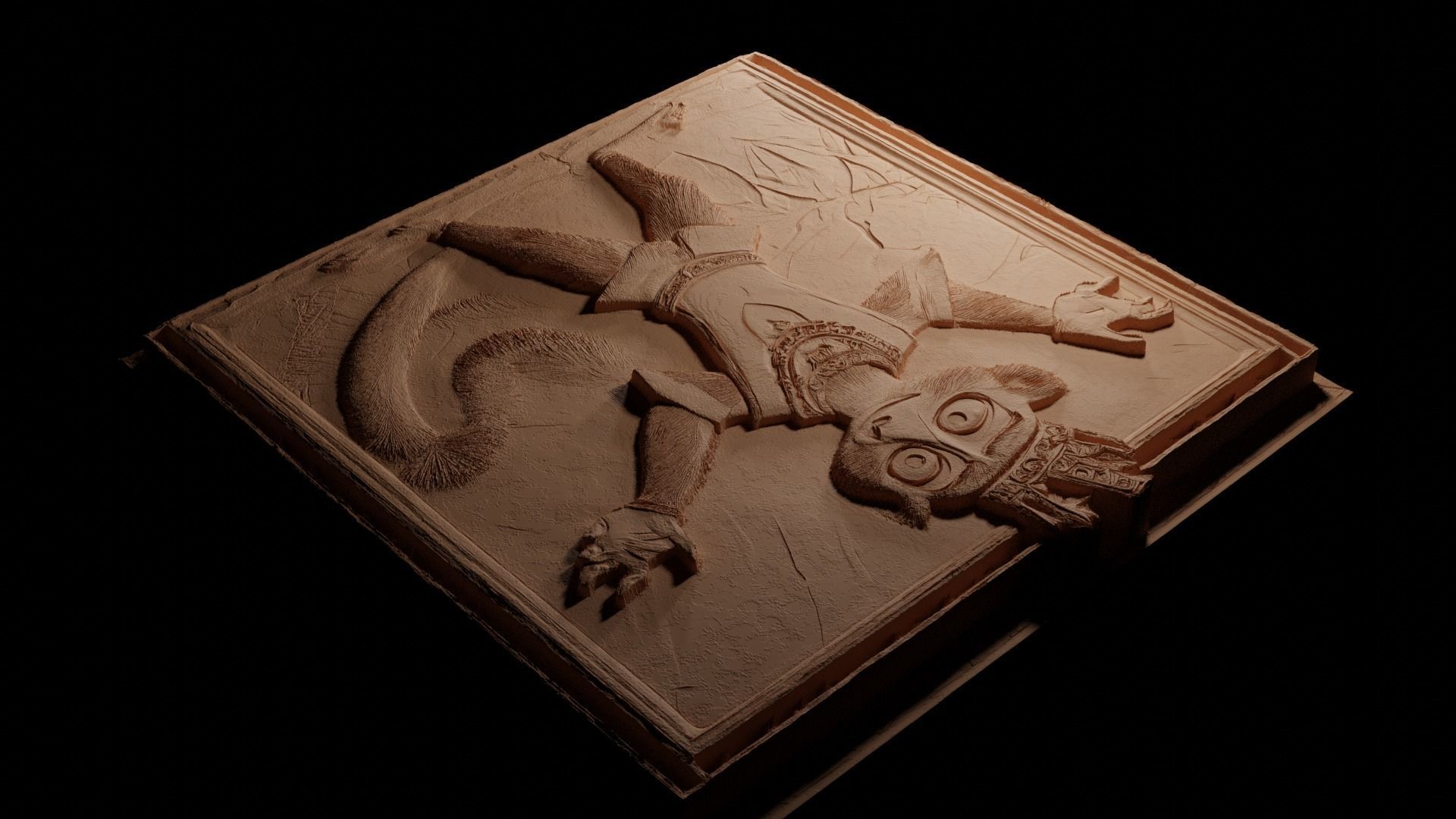 King Julien Madagascar CNC 3d Print High Relief Sand Casting 3D print model_3