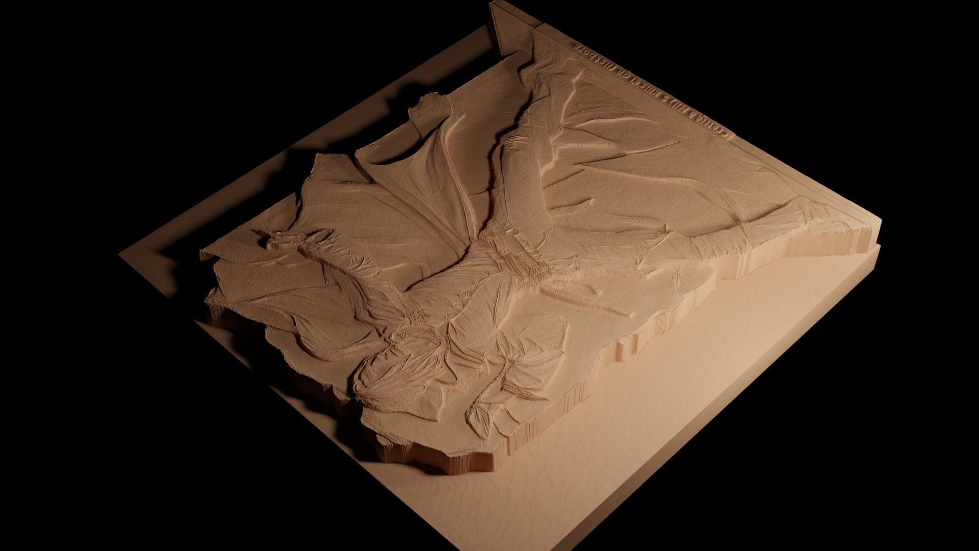 Kelsier Mistborn CNC 3d Print High Relief Sand Casting 3D print model_4