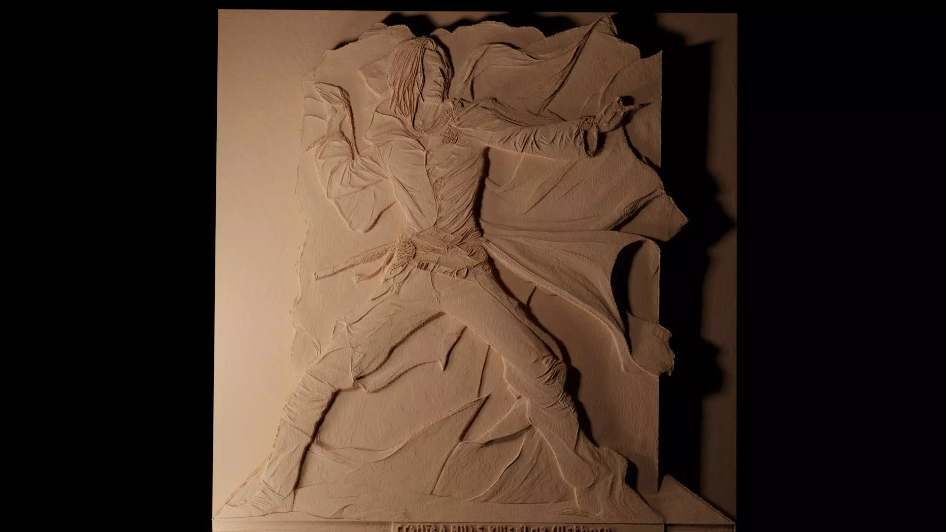Kelsier Mistborn CNC 3d Print High Relief Sand Casting 3D print model_0