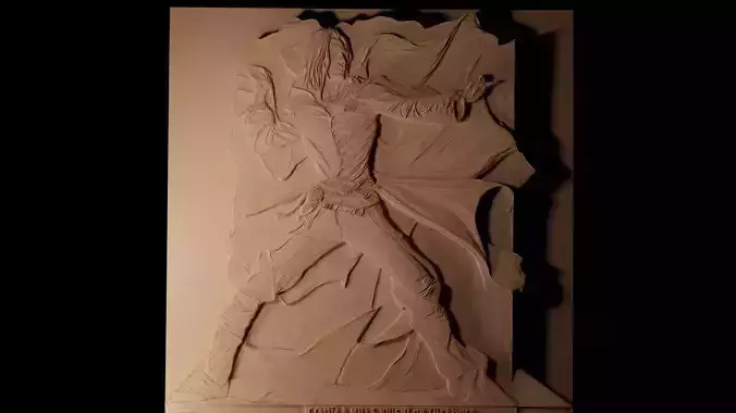 Kelsier Mistborn CNC 3d Print High Relief Sand Casting