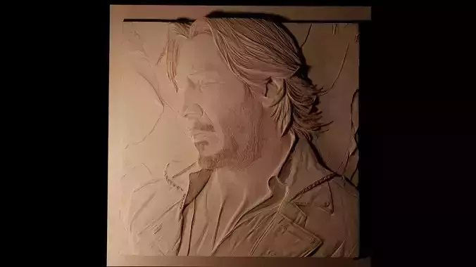 Keanu Reeves CNC 3d Print High Relief Sand Casting 3D print model
