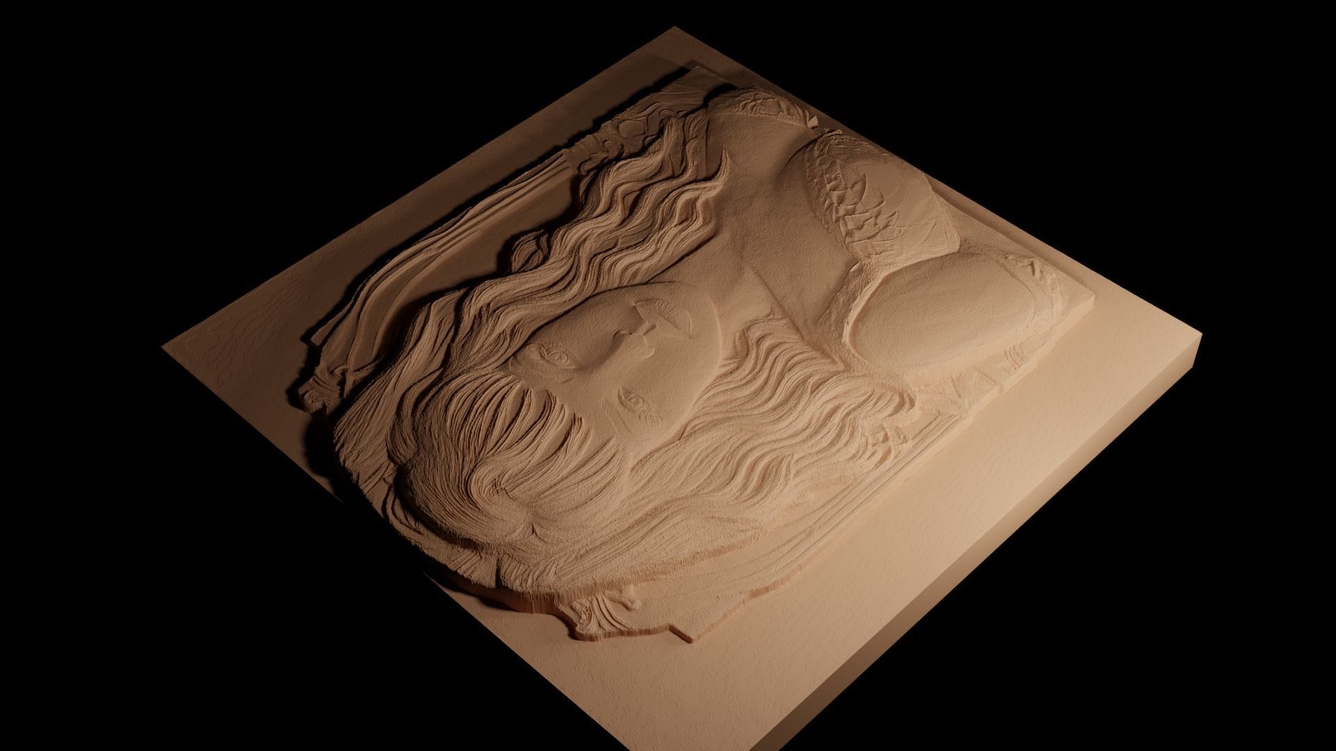 Katy Perry CNC 3d Print High Relief Sand Casting 3D print model_4