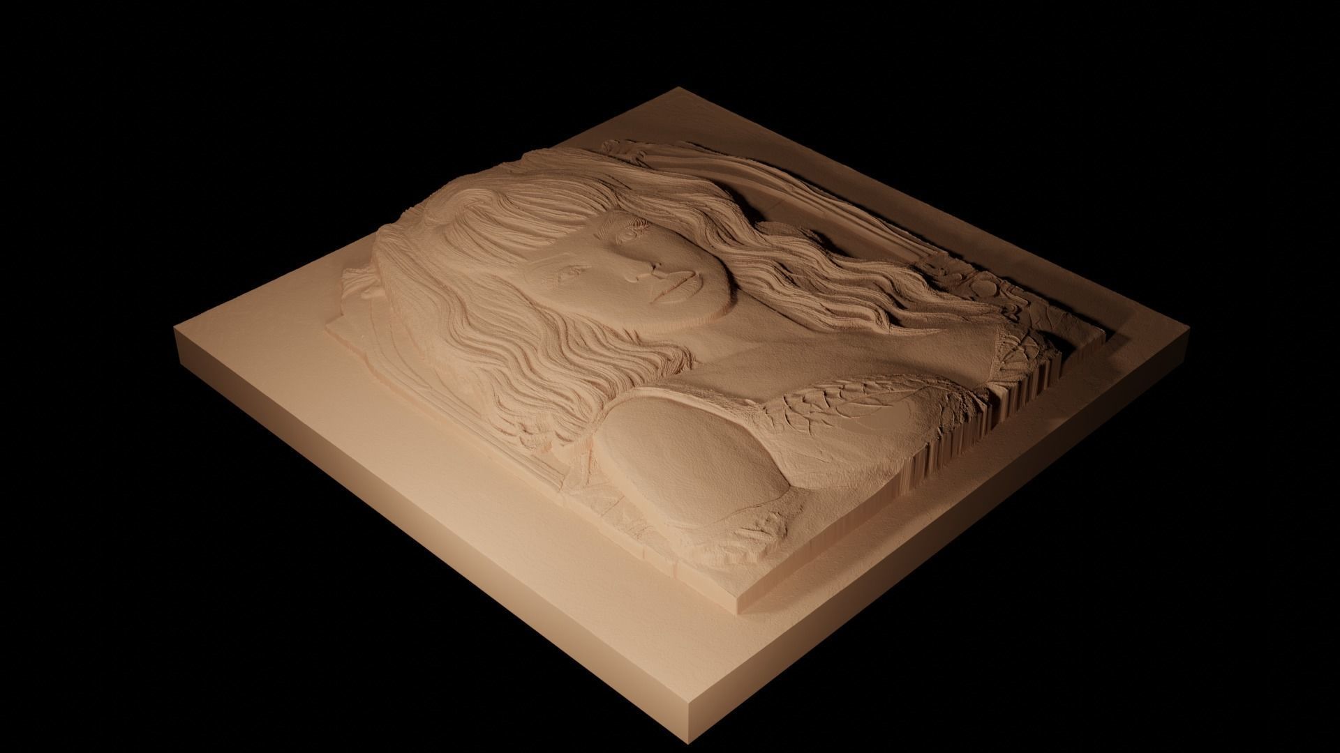 Katy Perry CNC 3d Print High Relief Sand Casting 3D print model_2