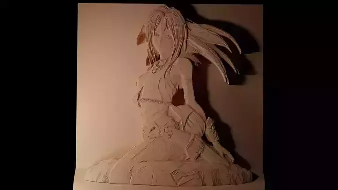 Kairi Kingdom Hearts CNC 3d Print High Relief Sand Casting