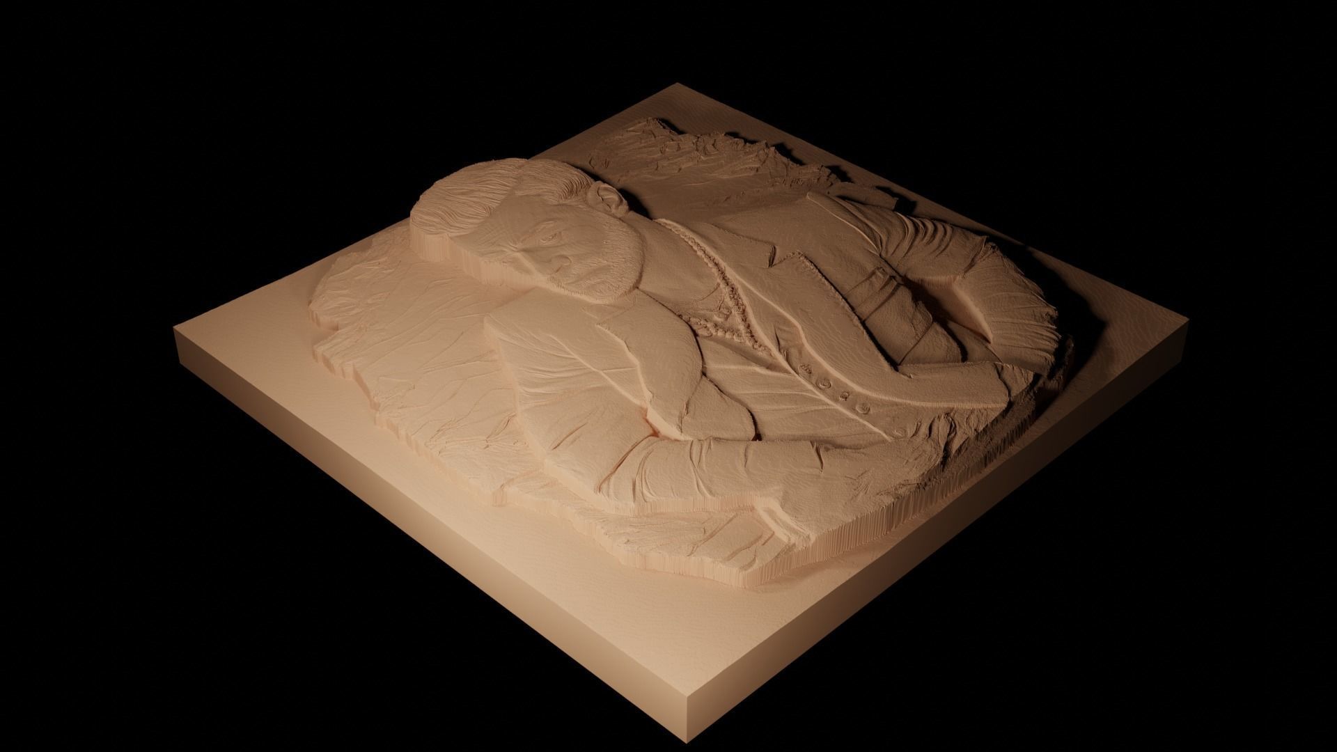 Justin Timberlake CNC 3d Print High Relief Sand Casting 3D print model_2