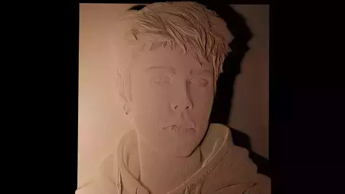 Justin Bieber CNC 3d Print High Relief Sand Casting 3D print model