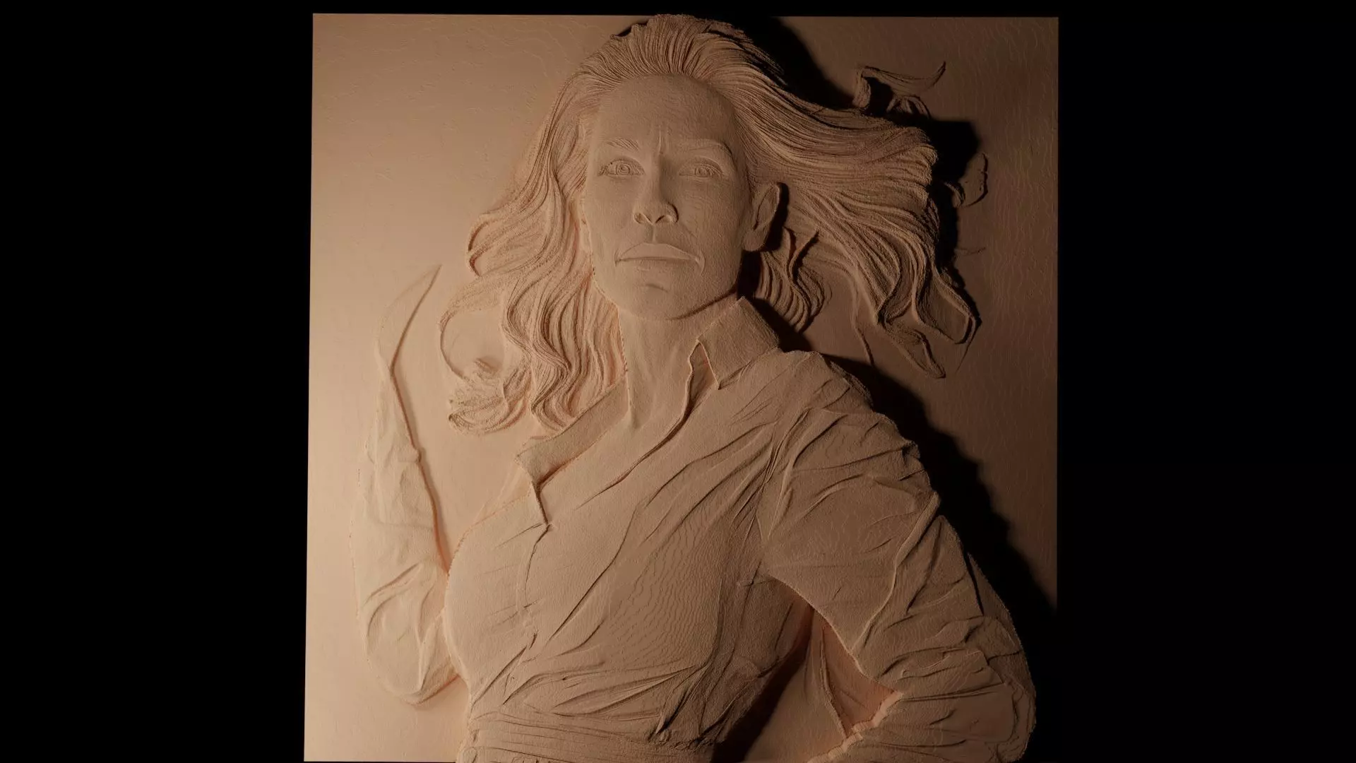 Julia Roberts CNC 3d Print High Relief Sand Casting 3D print model_0