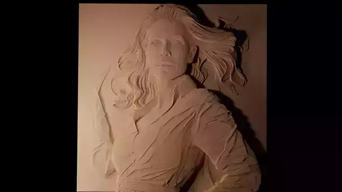 Julia Roberts CNC 3d Print High Relief Sand Casting 3D print model