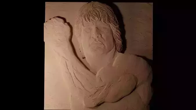 John Rambo Rambo CNC 3d Print High Relief Sand Casting 3D print model