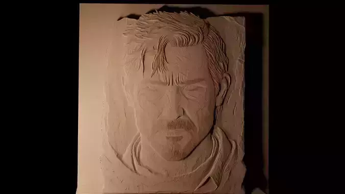 Joel The Last of Us CNC 3d Print High Relief Sand Casting