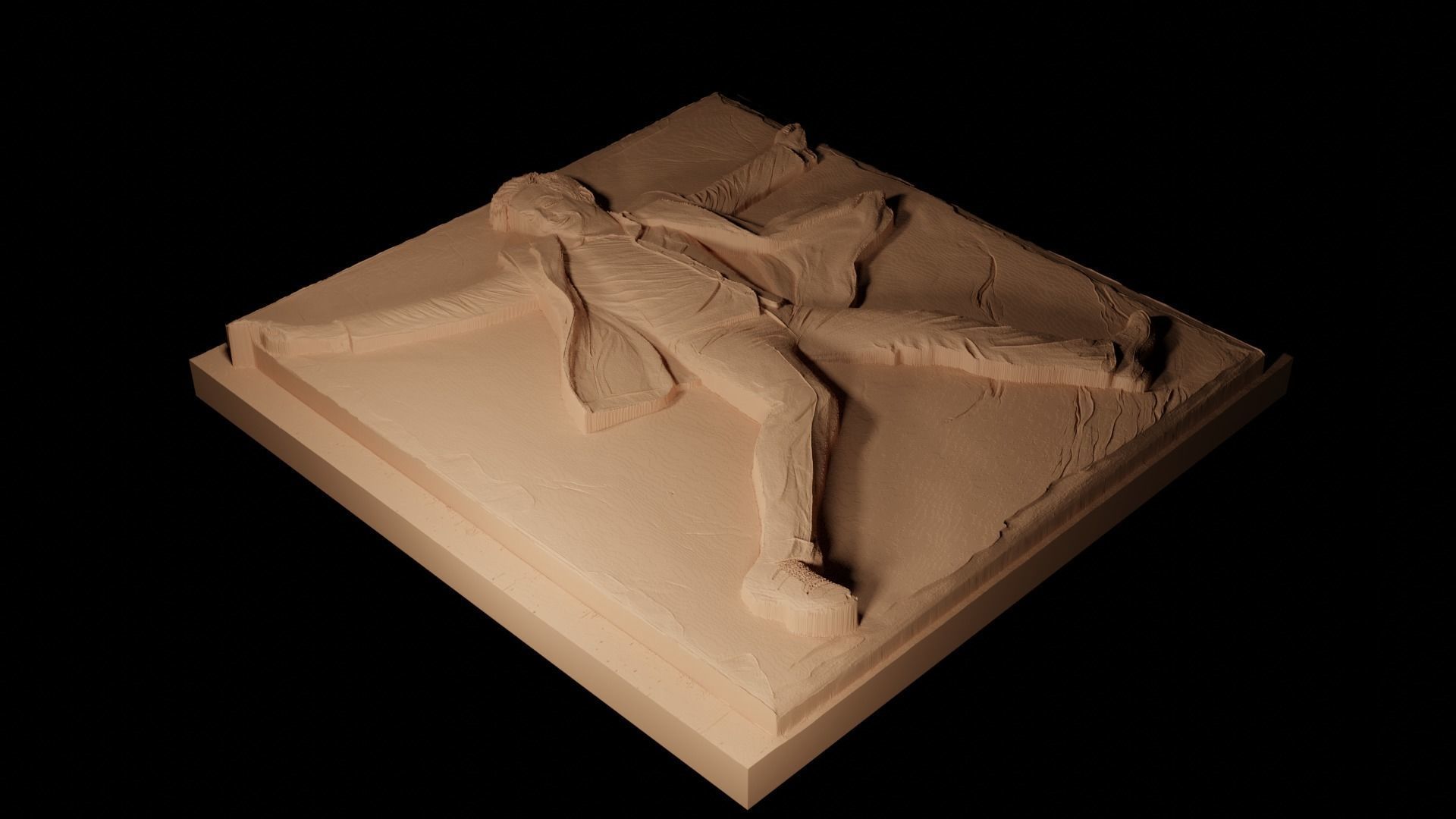 Jimmy Fallon CNC 3d Print High Relief Sand Casting 3D print model_2