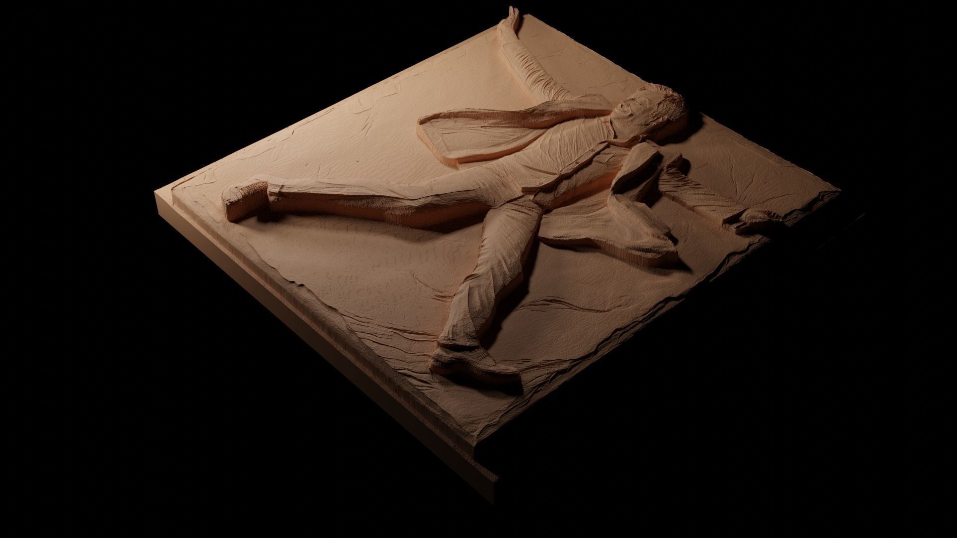 Jimmy Fallon CNC 3d Print High Relief Sand Casting 3D print model_1