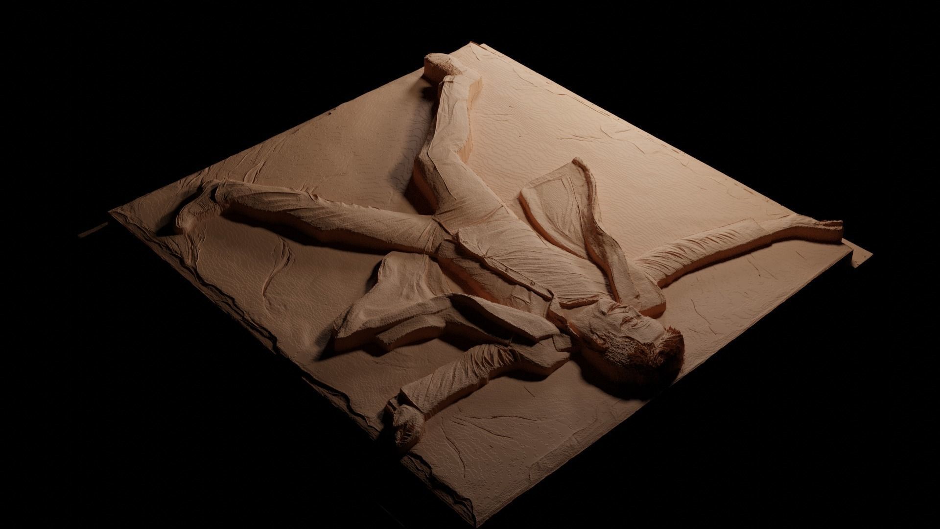 Jimmy Fallon CNC 3d Print High Relief Sand Casting 3D print model_3