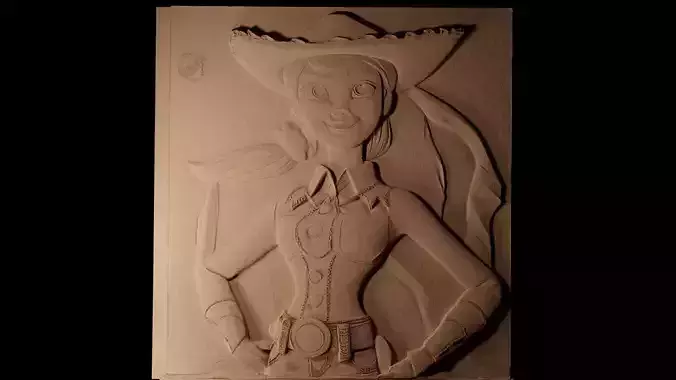 Jessie Toy Story CNC 3d Print High Relief Sand Casting 3D print model