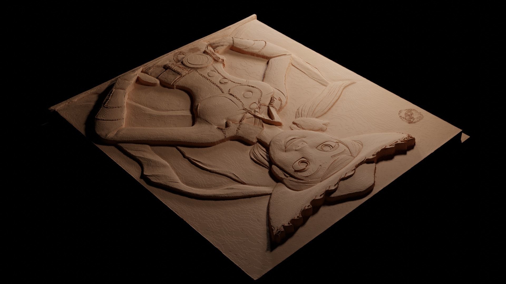 Jessie Toy Story CNC 3d Print High Relief Sand Casting 3D print model_3