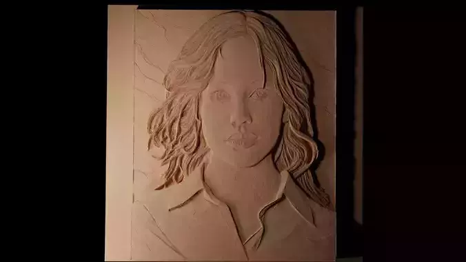 Jennifer Lawrence CNC 3d Print High Relief Sand Casting