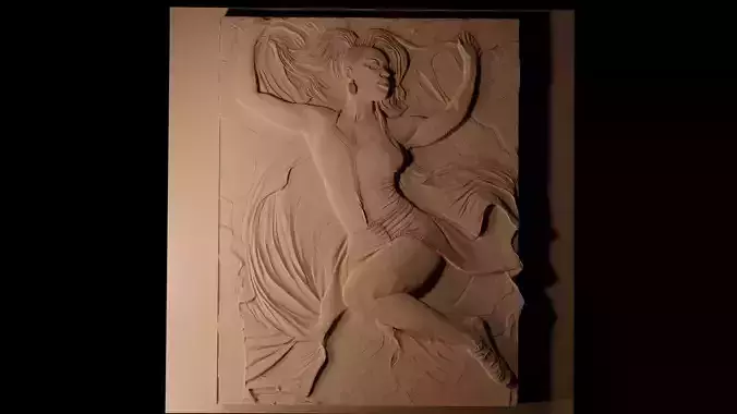 Jennifer Hudson CNC 3d Print High Relief Sand Casting 3D print model