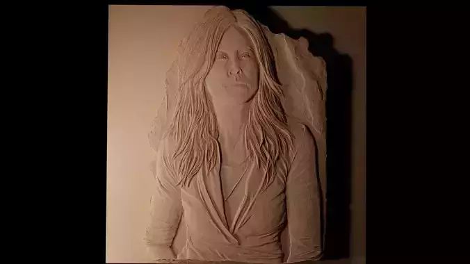 Jennifer Aniston CNC 3d Print High Relief Sand Casting