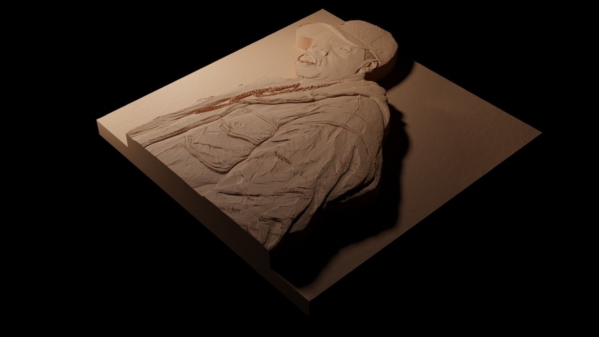 Jay-Z CNC 3d Print High Relief Sand Casting 3D print model_1