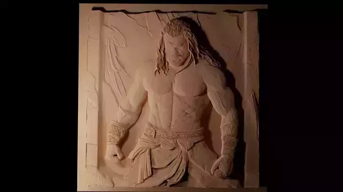 Jason Momoa CNC 3d Print High Relief Sand Casting