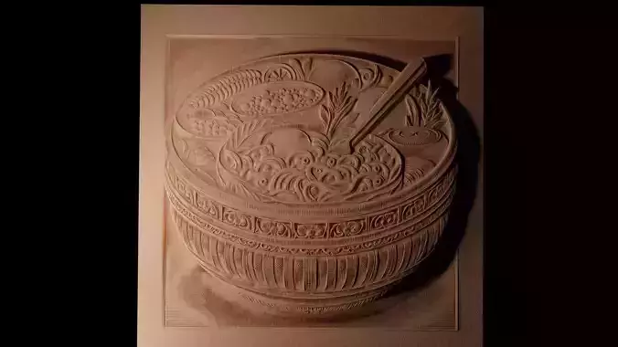 Jambalaya CNC 3d Print High Relief Sand Casting