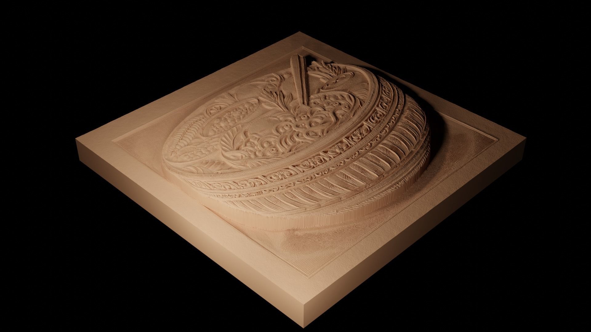 Jambalaya CNC 3d Print High Relief Sand Casting 3D print model_2