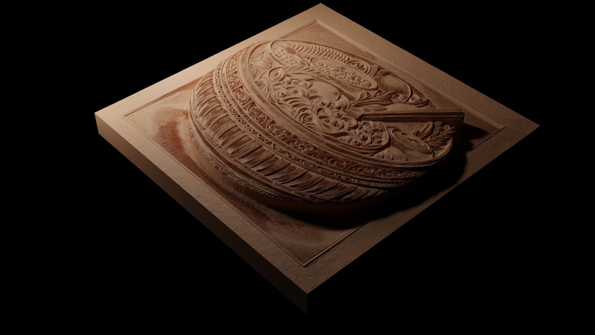 Jambalaya CNC 3d Print High Relief Sand Casting 3D print model_1